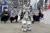 부산 해운대구 벡스코 제2전시장에서 열린 'AI 코리아 2021' 동서대학교 부스에서 인공지능 로봇을 시연하고 있다. 사진은 기사의 내용과 관계 없음. [연합뉴스]