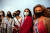 모든 대회 참가자들이 마스크를 착용한 채 예루살렘 투어에 나섰다. 로이터=연합뉴스