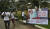 지난 9월 나이지리아 남부 에도주 주도 베닌시의 한 거리에 '백신 접종 증명서 없이는 출입 금지'라는 표지판이 붙어있다. [AFP=뉴스1]