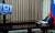 블라디미르 푸틴 러시아 대통령이 러시아 소치의 대통령궁에서 조 바이든 미국 대통령과 화상 정상회담을 하고 있다. 연합뉴스