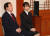 윤석열 국민의힘 대선 후보가 2019년 신임 검찰총장으로 임명될 당시 부인 김건희(오른쪽)와 임명장 수여식에 참석한 모습. 청와대사진기자단
