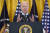 조 바이든 미국 대통령이 6일(현지시간) 워싱턴 백악관에서 발언하고 있다. 미국 정부는 이날 베이징 올림픽에 어떤 외교적, 공식적 정부 대표단을 보내지 않을 것이라고 밝혔다. AP