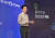 지난 10일 '2021 올리브영 미디어 커넥트 간담회'에서 구창근 CJ올리브영 대표가 올리브영의 주요 성과와 사업 전략에 대해 발표하고 있다. [사진 CJ올리브영]