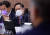 박수영 국민의힘 의원이 지난 10월 18일 경기도청에서 열린 국회 행정안전위원회의 경기도에 대한 국정감사에서 이재명 경기지사에게 질의하고 있다. 임현동 기자
