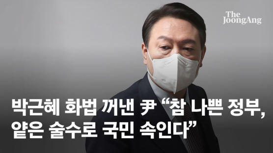 박근혜 화법 꺼낸 尹 "참 나쁜 정부, 얕은 술수로 국민 속인다"