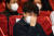 국민의힘 이준석 대표가 29일 국회 의원회관에서 열린 '한돈산업발전 토론회'에 참석해 마스크를 만지고 있다. 김경록 기자