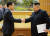 지난 2018년 3월 북한을 방문 중인 정의용 수석 대북특사가 평양에서 김정은 북한 노동당 위원장과 만나고 있다. 연합뉴스
