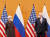 웬디 셔먼(왼쪽) 미국 국무부 차관과 세르게이 랴브코프 러시아 외무부 차관이 지난 10일 스위스 제네바에서 미·러 전략안정대화에 참석해 서로 마주보고 있다. [로이터=연합뉴스]