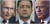 블라디미르 푸틴 러시아 대통령(맨왼쪽), 볼로디미르 젤렌스키 우크라이나 대통령(가운데), 조 바이든 미국 대통령. AFP=연합뉴스