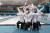 베이징올림픽 출전에 앞서 별 모양을 만들어보인 컬링여자대표팀 '팀 킴'. [뉴스1]