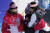스노보드 여자 하프파이프 결선을 마친 뒤 기념사진을 찍는 클로이 김과 입상자들. [AP=연합뉴스]