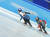 베이징 겨울올림픽 쇼트트랙 남자 1500m 결승에서 금메달을 차지한 황대헌 선수의 레이스 모습. 연합뉴스
