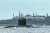 지난 13일(현지시간) 흑해로 가는 길목인 터키 보스포루스해협에 등장한 러시아 해군의 디젤·전기 추진식 킬로급 잠수함 로스토프온돈함. [AP=연합뉴스]