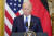 조 바이든 미국 대통령이 7일(현지시간) 백악관 이스트룸에서 기자회견을 하고 있다. [AP=뉴시스]