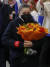 러시아 피겨 스케이팅 선수 카밀라 발리예바가 18일 러시아 모스크바의 세레메티예보 공항에 도착했다. 이날 수많은 환영인파가 나와 발리예바를 맞았다. EPA=연합뉴스