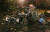 18일 도네츠크에서 폭파된 지프 차량의 잔해. [AP=연합뉴스]