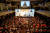 카멀라 해리스 미국 부통령이 19일(현지시간) 독일 뮌헨에서 열린 뮌헨안보회의에서 발언하는 모습. AP Photo/Michael Probst. 연합뉴스.