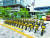 경기 성남시 판교역 앞에 주차돼있는 카카오T바이크. [사진 카카오모빌리티]