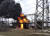 우크라이나 루간스크 지역 화력발전소가 러시아군의 포격으로 불길에 휩싸였다. [AP=연합뉴스]