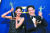27일(현지시간) 미국 캘리포니아주 산타모니카에서 열린 제28회 미국 배우조합상(SAG) 시상식에서 남우주연상 수상자 이정재(오른쪽)와 여우주연상을 수상한 정호연. [AFP=연합뉴스]