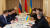러시아 대표단(왼쪽)과 우크라이나 대표단이 지난달 28일(현지시간) 벨라루스에서 협상을 벌이는 모습. [AFP=연합뉴스]