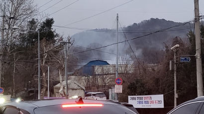 강남 구룡마을 화재, 대모산에 튀었다…소방 대응 2단계 발령
