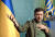 볼로디미르 젤렌스키 우크라이나 대통령이 3일(현지시간) 수도 키이우의 벙커에서 외신과 기자회견을 하고 있다. [AFP=연합뉴스]