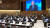 안토니오 구테흐스(화면) 유엔 사무총장이 영상을 통해 유엔 인권이사회 개막식에서 발언하고 있다. 