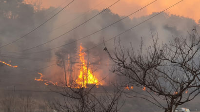 산림청, ‘울진삼척 산불’ 야간대응 체제로 전환…울진읍 방어 전력 
