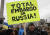 지난 5일 영국 런던에서 열린 전쟁 반대 시위. 해외 거주 러시아인들에 대한 혐오 정서가 확산하고 있다. [EPA=연합뉴스]