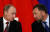 블라디미르 푸틴 대통령의 최측근으로 알려진 러시아 억만장자 올레그 데리파스카(오른쪽). 연합뉴스