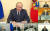 블라디미르 푸틴 러시아 대통령이 16일(현지시간) 지방정부 지원책 논의 화상회의에 참석한 모습. [크렘린궁 제공]