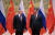 블라디미르 푸틴 러시아 대통령(왼쪽)이 2월 4일 베이징 동계올림픽 개막식 참석차 중국을 방문해 시진핑 국가주석과 회담했다. AFP=연합뉴스