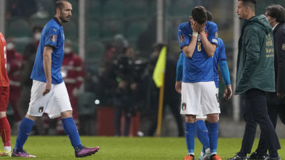 이탈리아, 카타르 월드컵 예선 탈락… 호날두는 한 발 앞으로