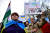 지난 2월 26일 헝가리 부다페스트에서 열린 반전 시위. 연합뉴스