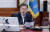 문재인 대통령은 지난 2월 14일 우크라이나 사태 관련 글로벌공급망 안정 방안 등을 논의하는 대외경제안보전략회의를 했다. 러시아 침공을 비판하는 목소리는 없었다. [청와대사진기자단]