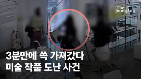 [단독]3분만에 쓱 가져갔다…CCTV 찍힌 미술 작품 도난 사건 [영상]