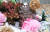 양부모의 학대로 생후 16개월 만에 사망한 정인 양이 안치된 경기도 양평군 하이패밀리 안데르센 공원묘원에 추모 메시지와 꽃들이 놓여 있다. [연합뉴스]
