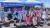 미국 라스베이거스 얼리전트 스타티움의 BTS 캔커피 홍보부스를 방문한 BTS팬들이 캔커피를 들고 사진촬영을 하고 있다. 킴델숀 제공