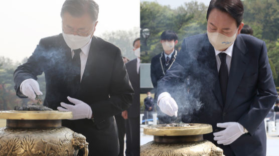4·19 기념식서 "자유" 7번 외친 尹…재난 피해자와 '경청식탁'