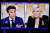 20일(현지시간) 에마뉘엘 마크롱 프랑스 대통령과 마린 르펜 후보가 결선 투표를 나흘 앞두고 TV 토론에서 격돌했다. [AFP=연합뉴스]
