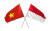 베트남과 인도네시아 국기. 셔터스톡