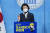 김진애 전 국회의원이 지난달 30일 서울 여의도 국회에서 열린 기자회견에서 서울시장 출마를 선언하고 있다. 김상선 기자