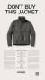 2011년 미국 블랙 프라이데이에 벌인 ‘이 재킷을 사지 마라(Don't buy this jacket)’ 캠페인 관련 뉴욕타임스 광고. 파타고니아