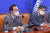 더불어민주당 박홍근 원내대표가 28일 국회에서 열린 정책조정회의에서 발언하고 있다. [국회사진기자단]