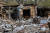 러시아군의 공격에 의해 파괴된 우크라이나 동부의 한 마을. AFP=연합뉴스 