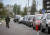 지난달 28일(현지시간) 몰도바 동쪽 친러 분리주의 지역인 트란스니스트리아를 빠져나가는 차량들. [AFP=연합뉴스]