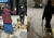 김 여사가 신은 아이보리색 슬리퍼는 '품절 대란'을 빚고 있다. [연합뉴스, 윤 당선인 트위터]