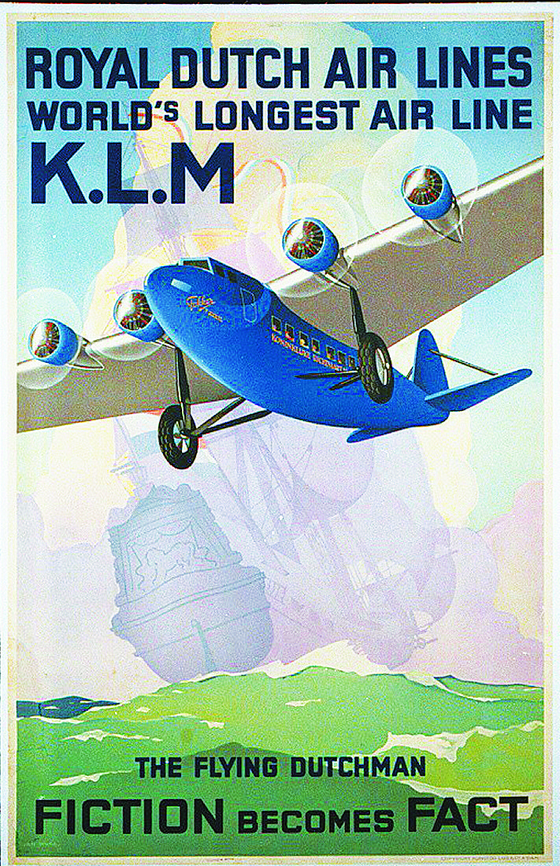 문학과 영상 소재로 많이 쓰인 전설적 유령선 ‘플라잉 더치맨’. KLM 항공사 광고에도 쓰였다. ‘더치맨’은 네덜란드 동인도회사(VOC) 선박을 가리키는 말이다.