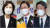유은혜 사회부총리 겸 교육부 장관(왼쪽부터), 박범계 법무부 장관, 이인영 통일부 장관. [연합뉴스]